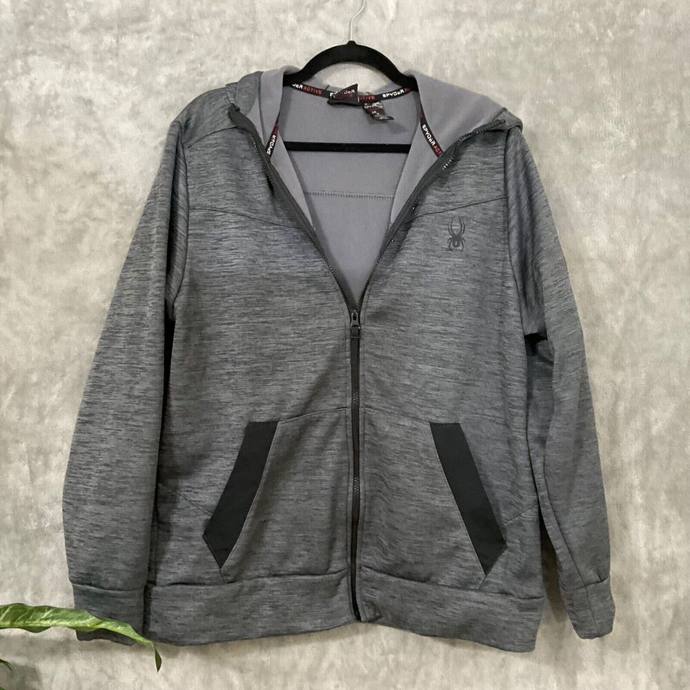 Spyder Active Full Zip Hoodie Men’s Size Large ProWeb Gray